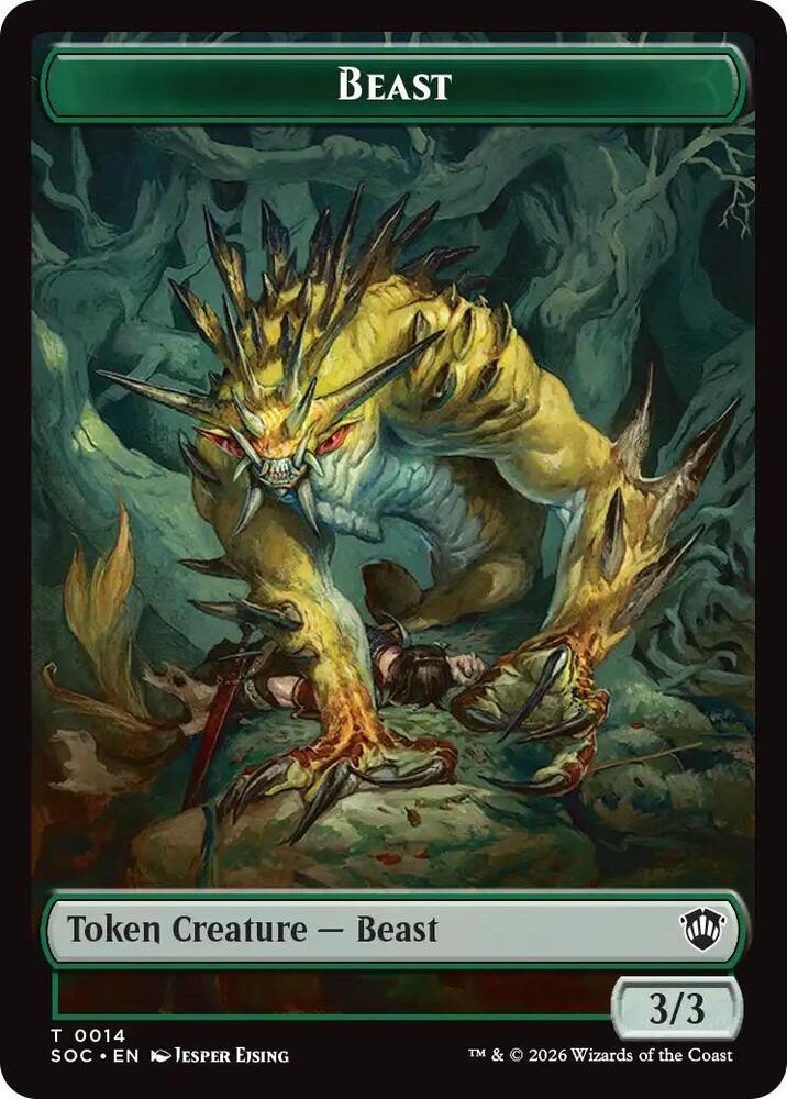 Beast // Primo, The Indivisible Double-Sided Token, Commander: Secrets of Strixhaven 14 // 24