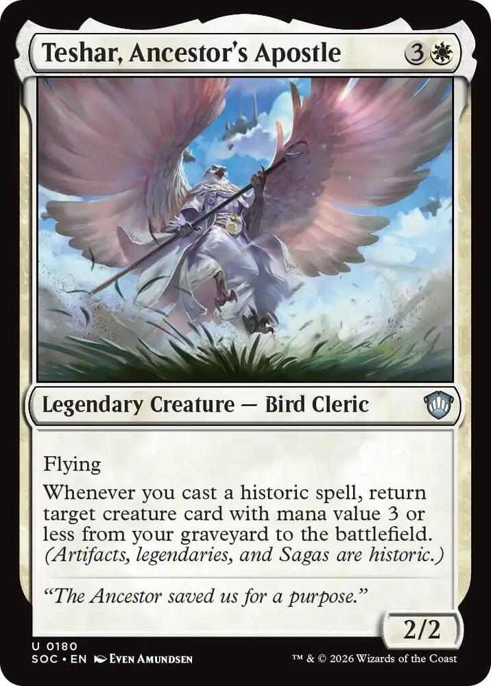 Teshar, Ancestor's Apostle, Commander: Secrets of Strixhaven 180
