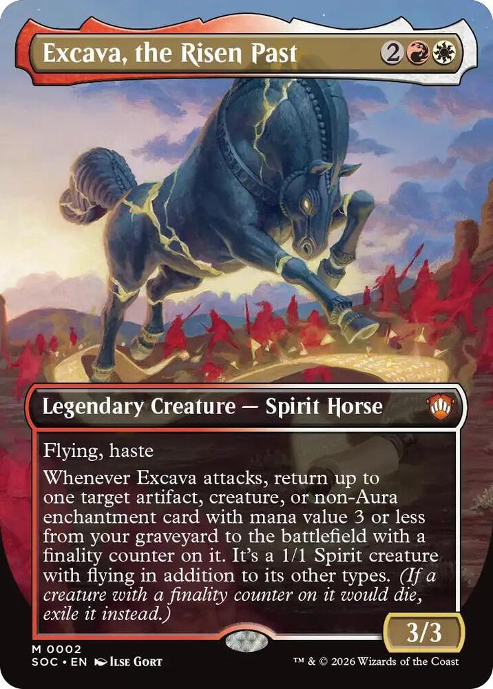 Excava, the Risen Past (Borderless), Commander: Secrets of Strixhaven 2