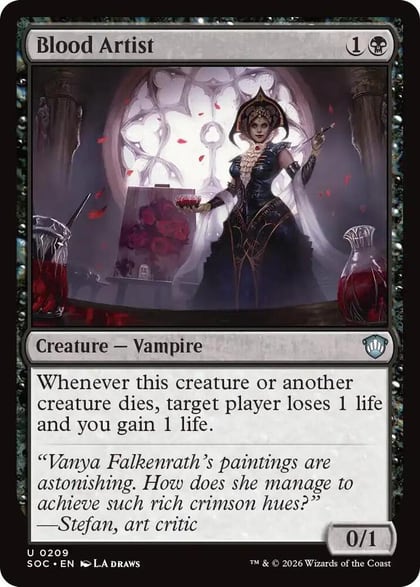 Blood Artist, Commander: Secrets of Strixhaven 209