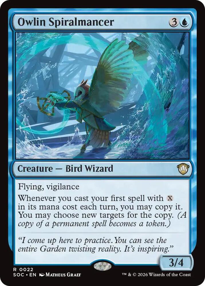 Owlin Spiralmancer, Commander: Secrets of Strixhaven 22