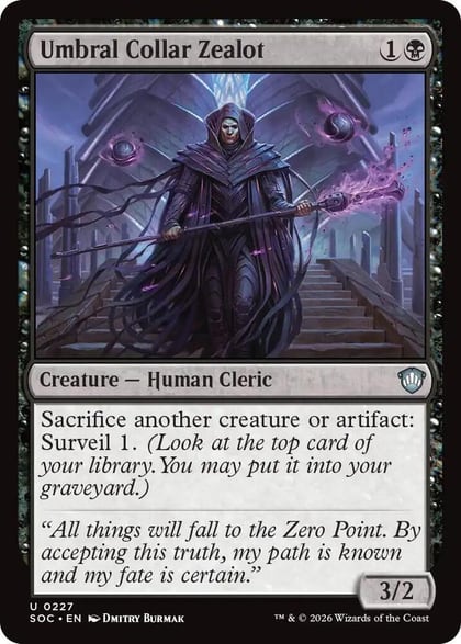 Umbral Collar Zealot, Commander: Secrets of Strixhaven 227