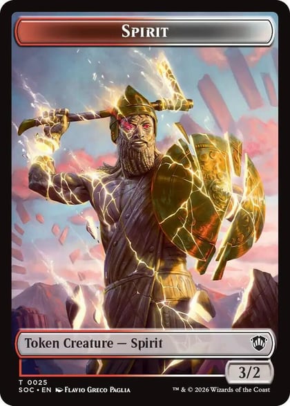 Spirit (0025) // Rogue Double-Sided Token, Commander: Secrets of Strixhaven 25 // 10