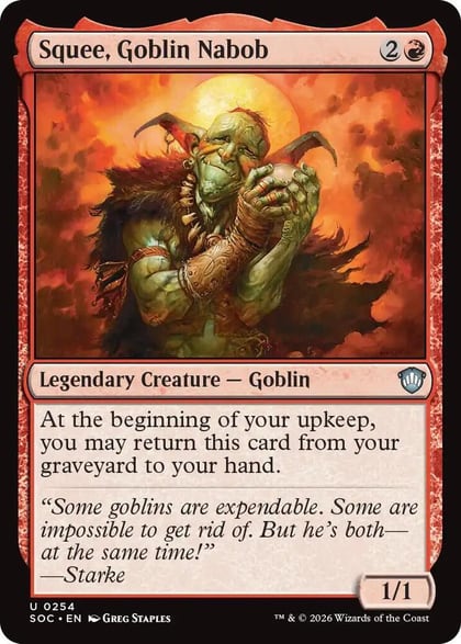 Squee, Goblin Nabob, Commander: Secrets of Strixhaven 254