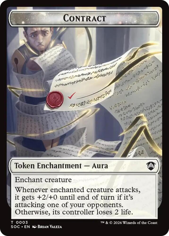 Contract // Copy Double-Sided Token, Commander: Secrets of Strixhaven 3 // 1