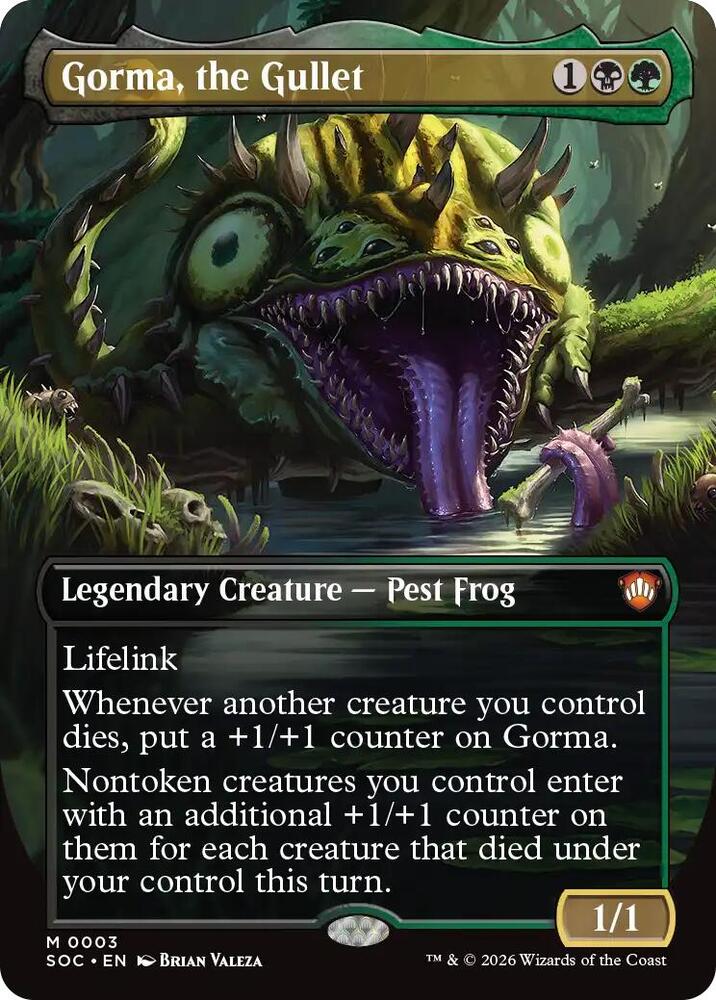 Gorma, the Gullet (Borderless), Commander: Secrets of Strixhaven 3