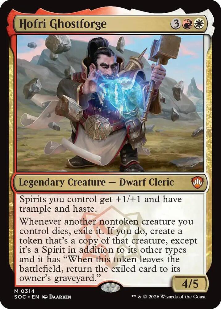 Hofri Ghostforge, Commander: Secrets of Strixhaven 314