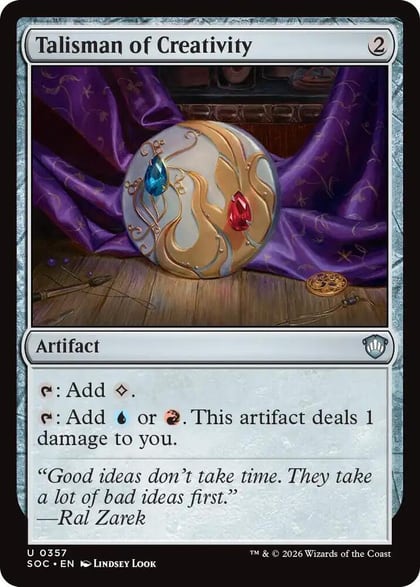 Talisman of Creativity, Commander: Secrets of Strixhaven 357