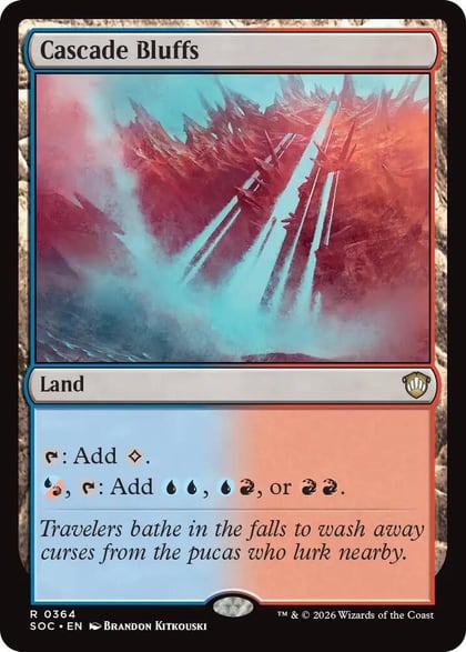 Cascade Bluffs, Commander: Secrets of Strixhaven 364