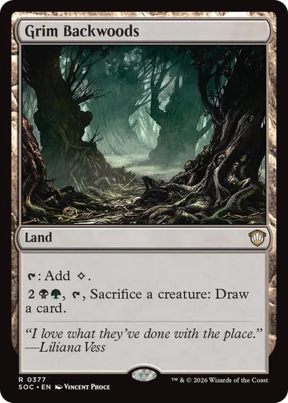Grim Backwoods, Commander: Secrets of Strixhaven 377