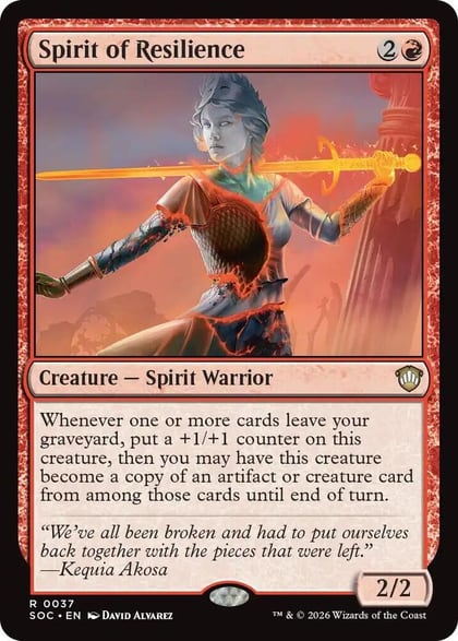 Spirit of Resilience, Commander: Secrets of Strixhaven 37