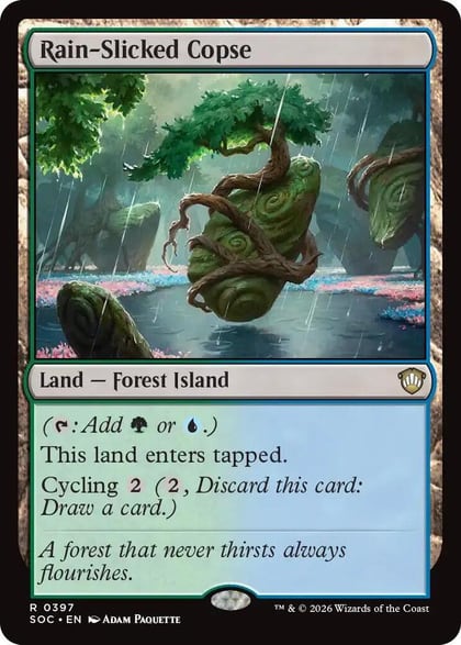 Rain-Slicked Copse, Commander: Secrets of Strixhaven 397