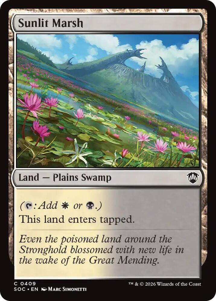 Sunlit Marsh, Commander: Secrets of Strixhaven 409