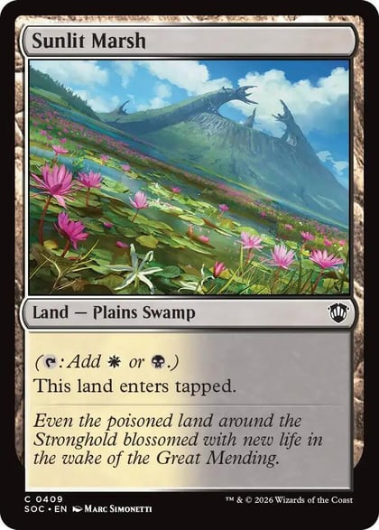 Sunlit Marsh, Commander: Secrets of Strixhaven 409