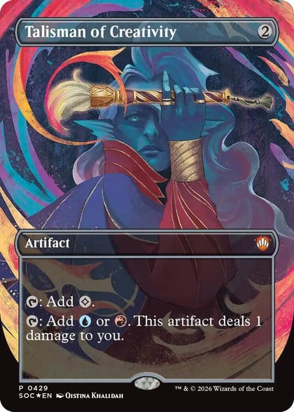 Talisman of Creativity (Borderless), Commander: Secrets of Strixhaven 429