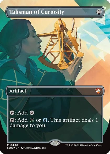 Talisman of Curiosity (Borderless), Commander: Secrets of Strixhaven 430