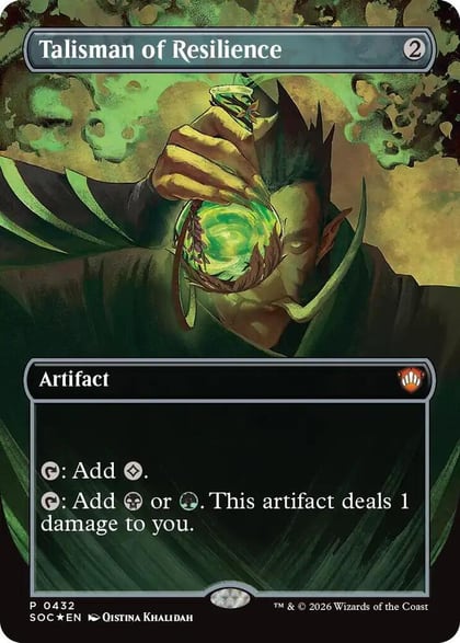 Talisman of Resilience (Borderless), Commander: Secrets of Strixhaven 432