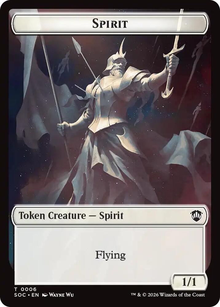 Spirit (0006) // Illusion Double-Sided Token, Commander: Secrets of Strixhaven 6 // 7