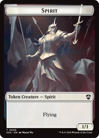Spirit (0006) // Illusion Double-Sided Token, Commander: Secrets of Strixhaven 6 // 7
