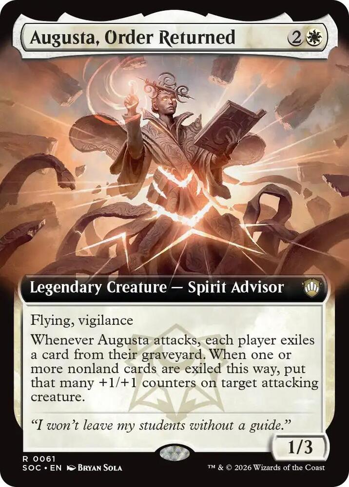 Augusta, Order Returned (Extended Art), Commander: Secrets of Strixhaven 61
