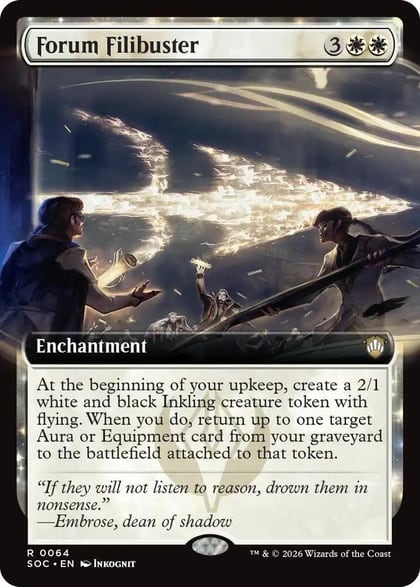 Forum Filibuster (Extended Art), Commander: Secrets of Strixhaven 64