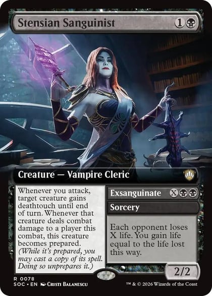 Stensian Sanguinist (Extended Art), Commander: Secrets of Strixhaven 78