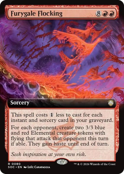 Furygale Flocking (Extended Art), Commander: Secrets of Strixhaven 80