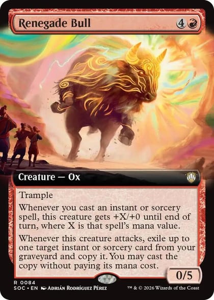 Renegade Bull (Extended Art), Commander: Secrets of Strixhaven 84