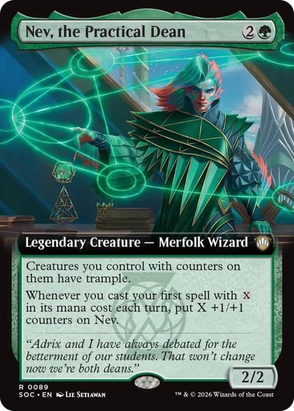 Nev, the Practical Dean (Extended Art), Commander: Secrets of Strixhaven 89
