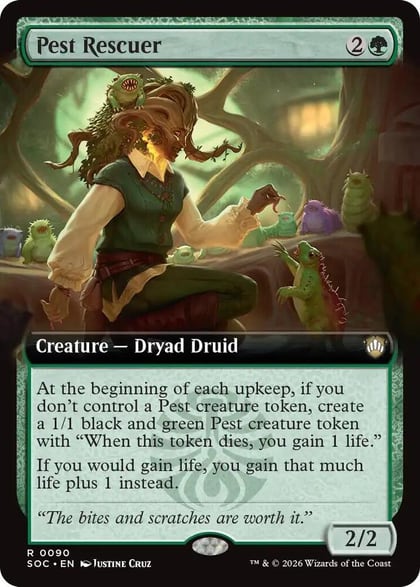 Pest Rescuer (Extended Art), Commander: Secrets of Strixhaven 90