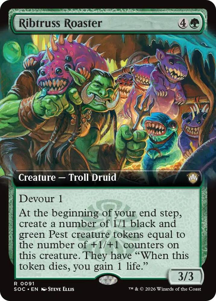 Ribtruss Roaster (Extended Art), Commander: Secrets of Strixhaven 91