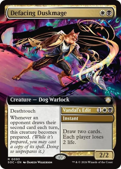 Defacing Duskmage (Extended Art), Commander: Secrets of Strixhaven 93