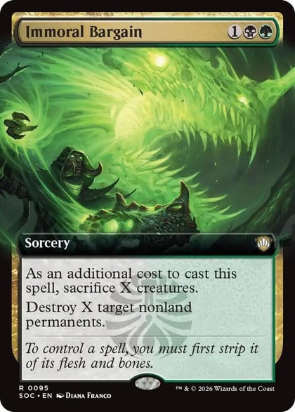 Immoral Bargain (Extended Art), Commander: Secrets of Strixhaven 95