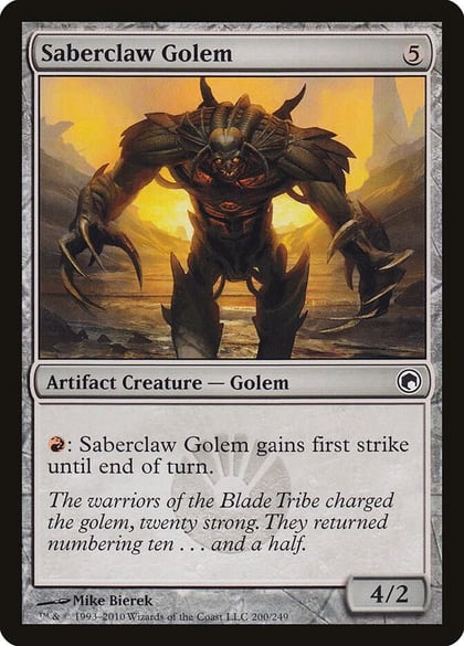 Saberclaw Golem, Scars of Mirrodin 200