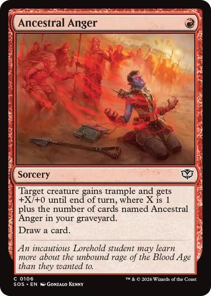 Ancestral Anger, Secrets of Strixhaven 106