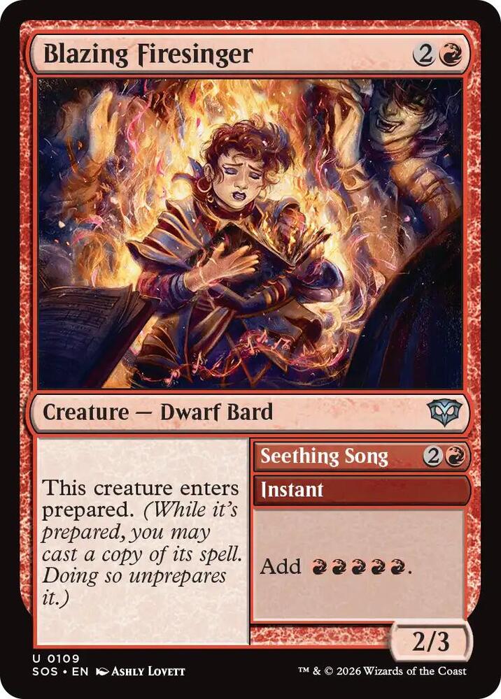 Blazing Firesinger, Secrets of Strixhaven 109