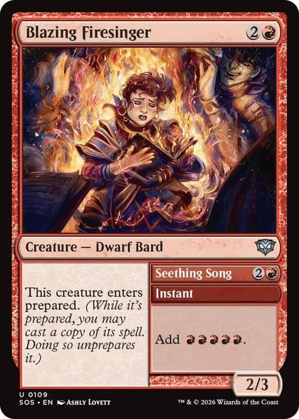 Blazing Firesinger, Secrets of Strixhaven 109