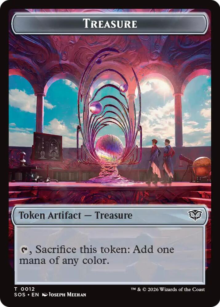 Treasure // Clue Token Double-Sided Token, Secrets of Strixhaven 12 // 14