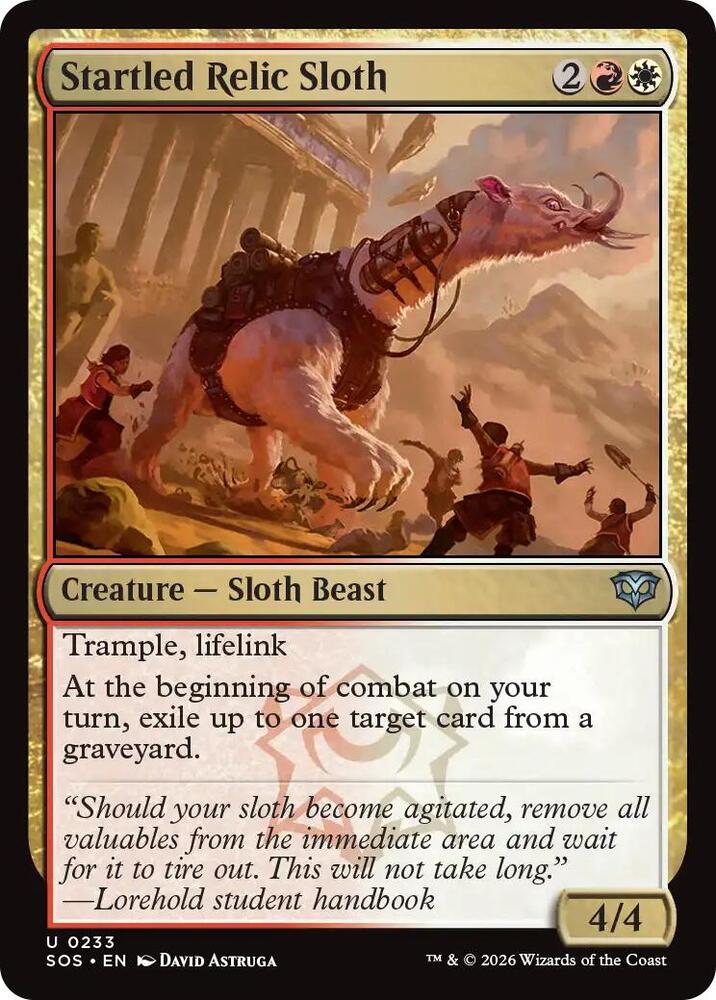 Startled Relic Sloth, Secrets of Strixhaven 233