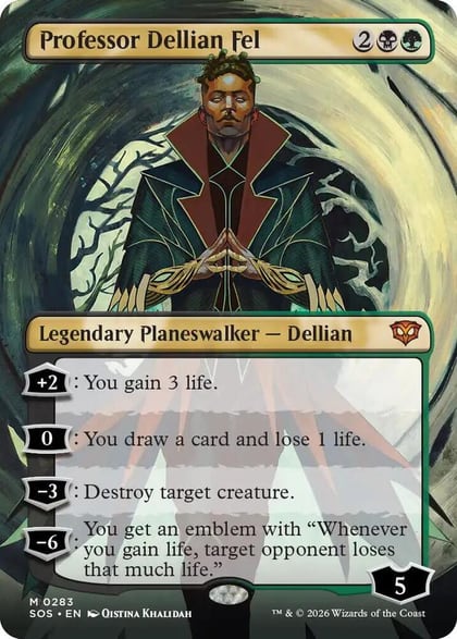 Professor Dellian Fel (Borderless), Secrets of Strixhaven 283