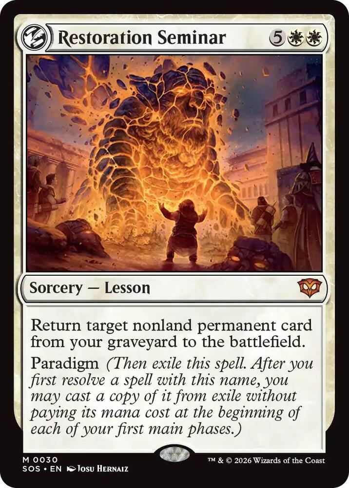 Restoration Seminar, Secrets of Strixhaven 30