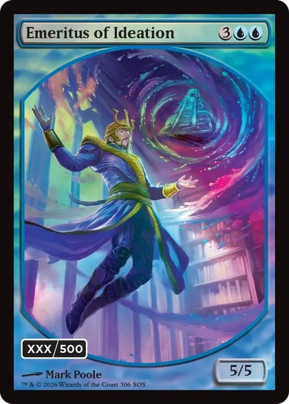 Emeritus of Ideation (Retro Frame) (Serial Numbered) (Double Rainbow Foil), Secrets of Strixhaven 306