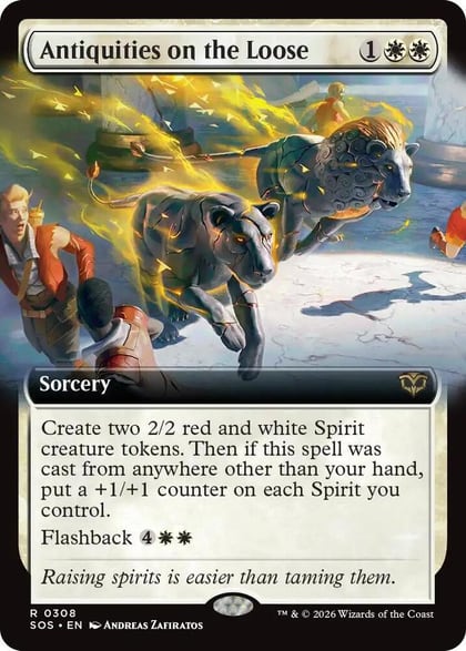 Antiquities on the Loose (Extended Art), Secrets of Strixhaven 308