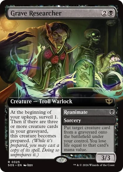 Grave Researcher (Extended Art), Secrets of Strixhaven 325