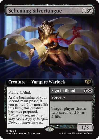 Scheming Silvertongue (Extended Art), Secrets of Strixhaven 329