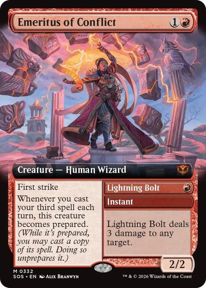 Emeritus of Conflict (Extended Art), Secrets of Strixhaven 332
