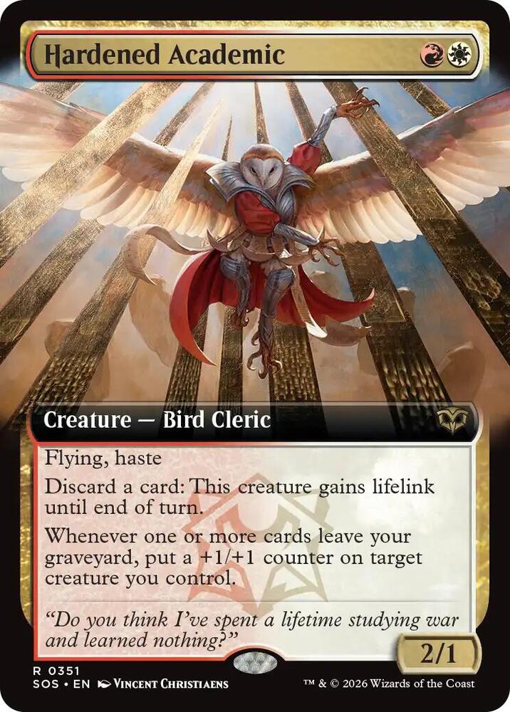 Hardened Academic (Extended Art), Secrets of Strixhaven 351