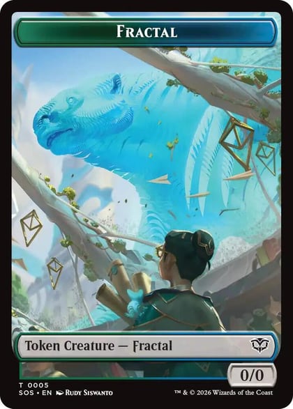Fractal (0005) // Pest (0009) Double-Sided Token, Secrets of Strixhaven 5 // 9