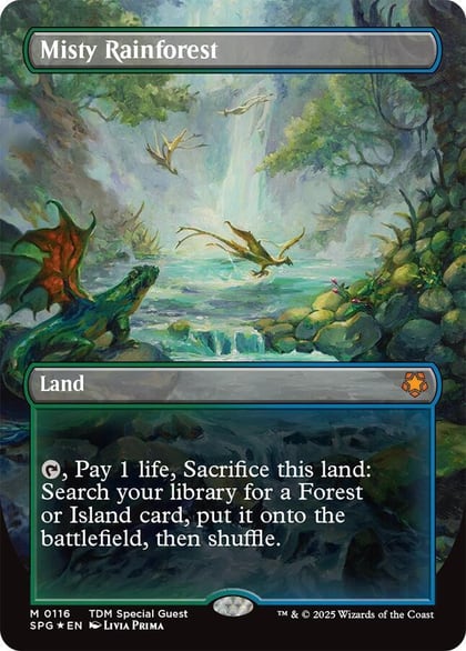 Misty Rainforest (Borderless) (Dragonscale Foil), Special Guests 116
