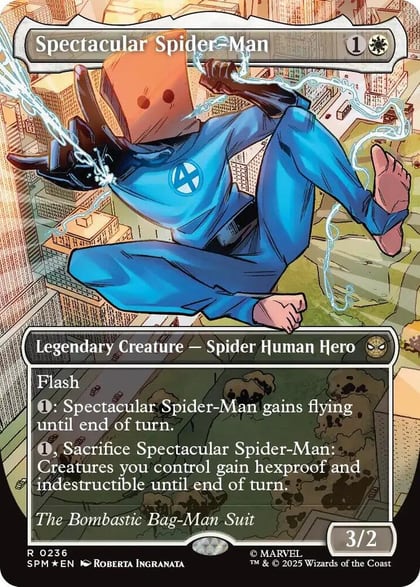 Spectacular Spider-Man (0236) (Borderless) (Textured Foil), Marvel's Spider-Man 236